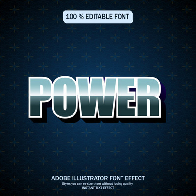 时尚高端渐变特效字体