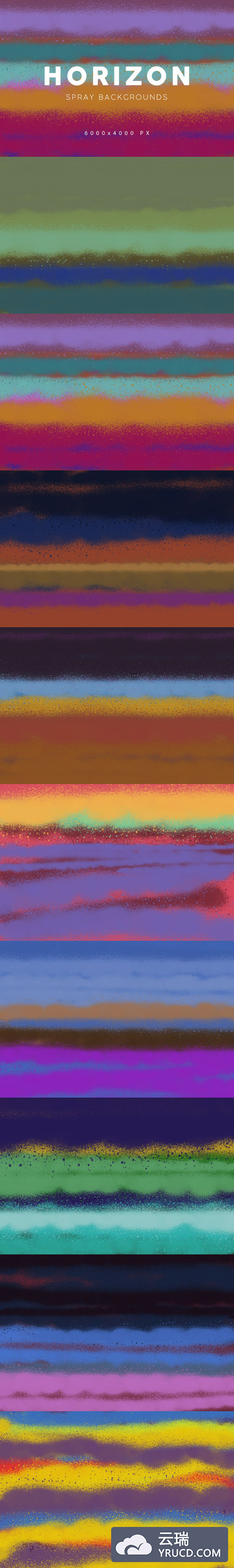 五颜六色的时尚抽象喷涂效果背景底纹纹理集合