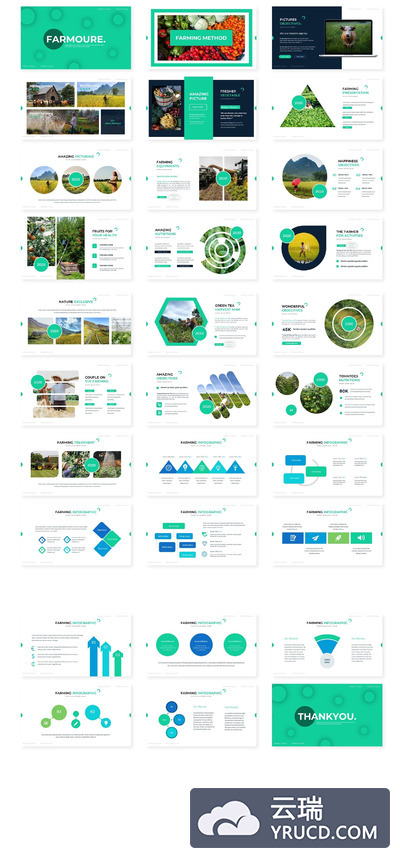 农场内容介绍的PPT模板下载[PPTX]