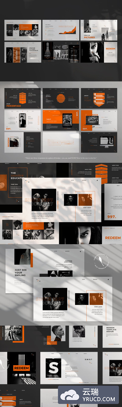 专业的时尚品牌PPT模板下载[PPTX]