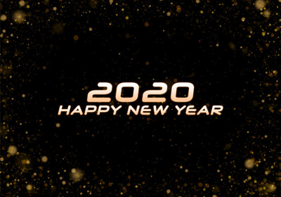 高端简约2020新年庆祝背景