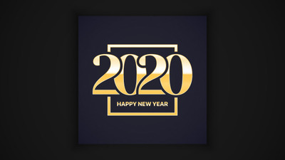 奢华优雅2020新年贺卡设计