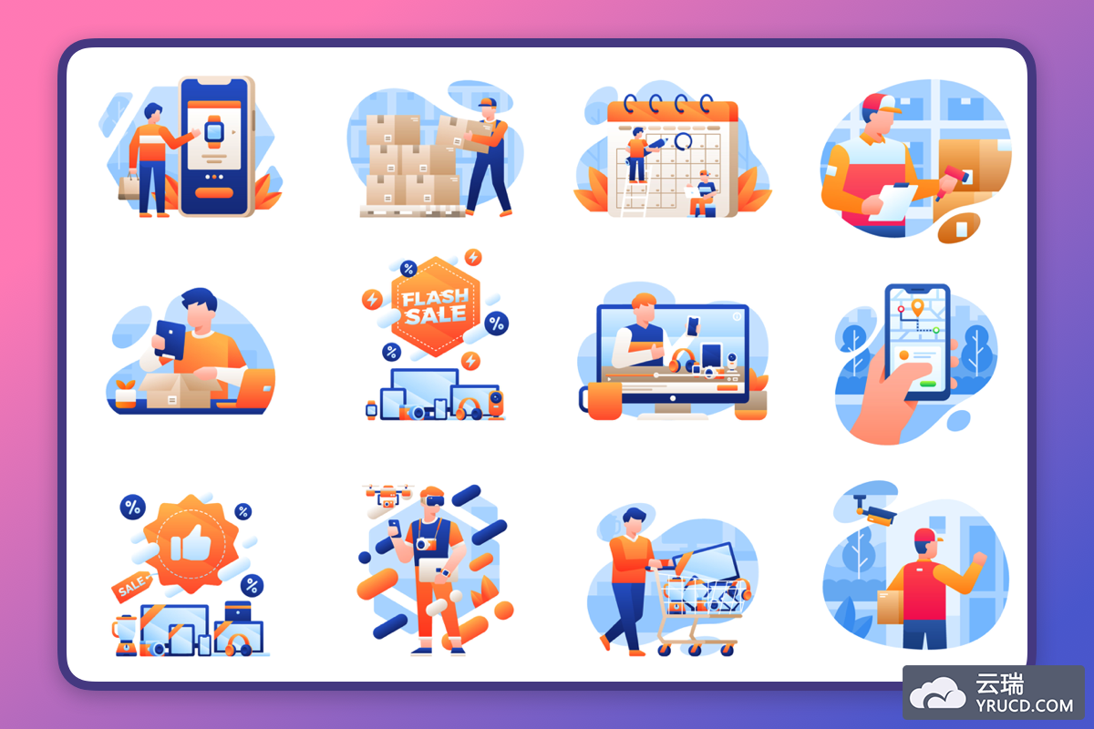 70+场景矢量插画