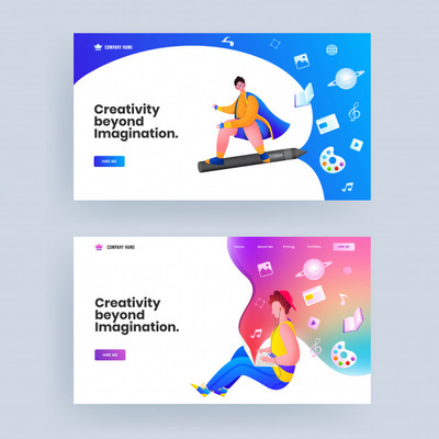 创意着陆页网站广告banner模板