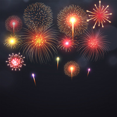 春节礼花烟火背景