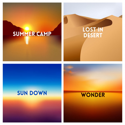 模糊的落日矢量背景