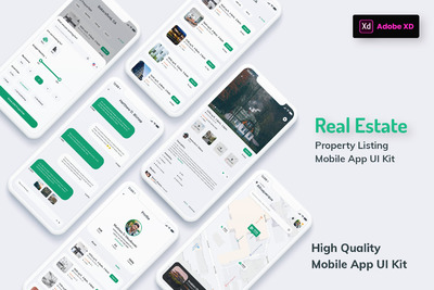 房地产和物业移动APP UI 浅色版（XD）