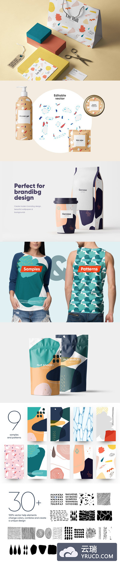 抽象图案背景素材下载[Ai]