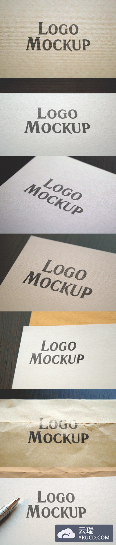 纸上的logo样机素材下载[PSD]