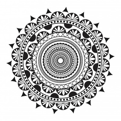 圆形曼陀罗图案设计背景