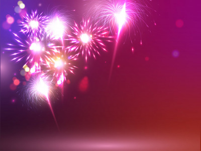 彩色烟火装饰背景