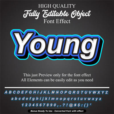 现代简约的年轻文本风格字体