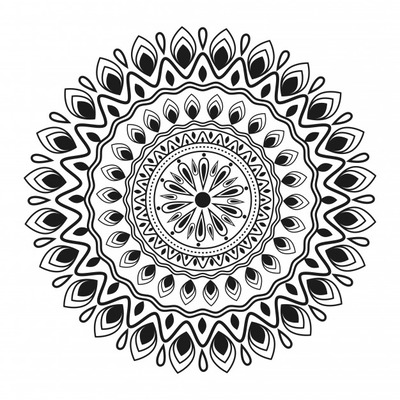 圆形的民族风格曼荼罗图案设计背景