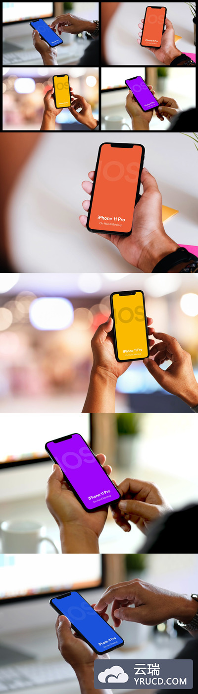 时尚高端专业的高品质iPhone 11 Pro APP UI样机展示模型mockups