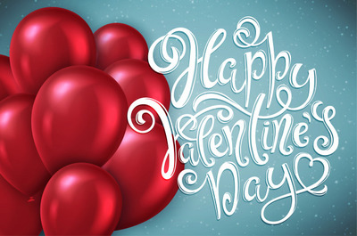 手绘情人节字体海报