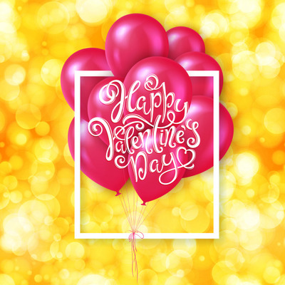 手绘情人节字体海报模板