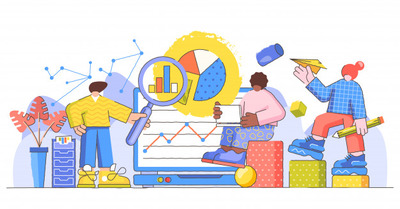 创意个性数据搜索插画