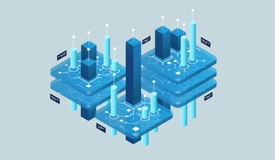 等距设计概念虚拟现实技术插画