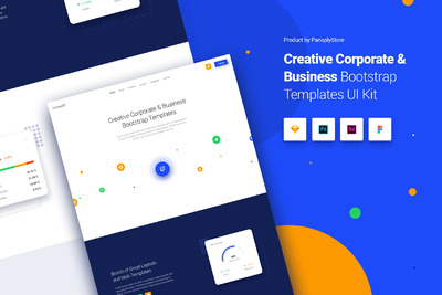有创意的企业网站Bootstrap模板下载[Sketch,PSD,XD,Fig]