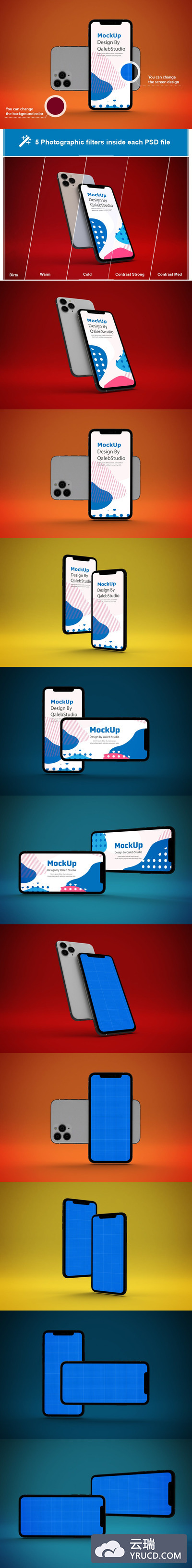 实用 iPhone 11 手机样机下载（PSD）