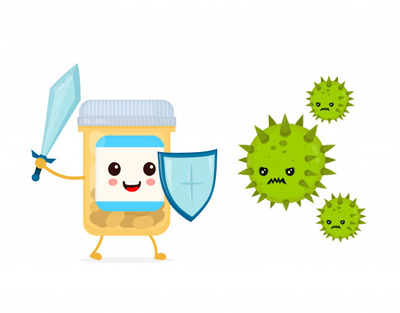 病毒防护矢量插画