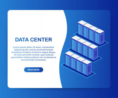 云服务数据矢量插画