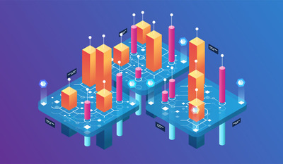 等距设计概念虚拟现实增强技术插画