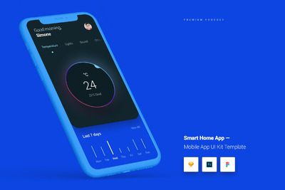 智能居家 App iOS & Android UI Kit 模板下载（Sketch,Fig,PSD）