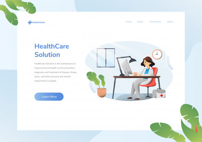 医疗保健主题网页设计布局