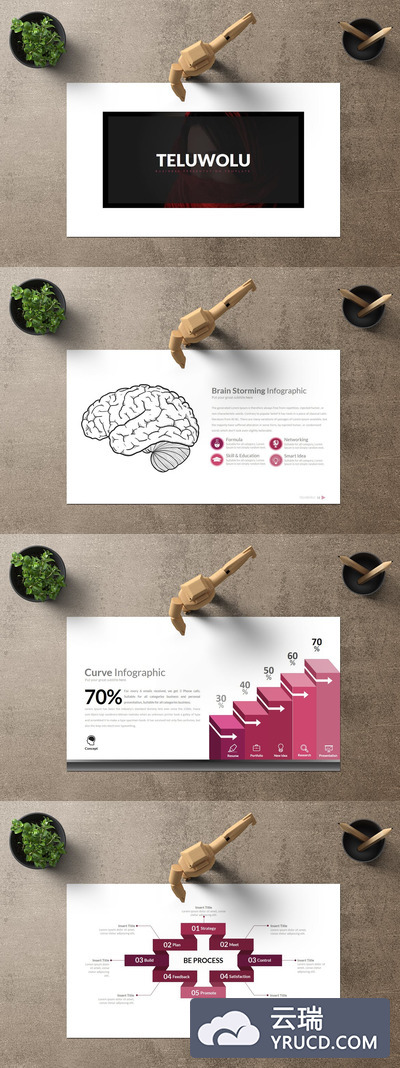 简单商业回报PPT模板下载(PPTX)