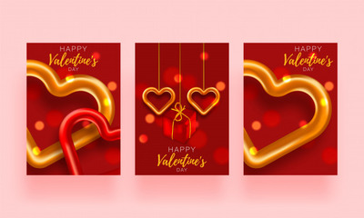 情人节小册子礼品海报销售横幅模板