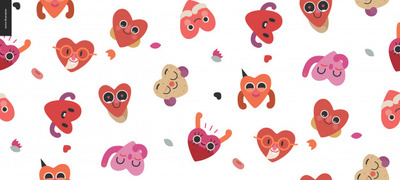 快乐的情人节爱心图标