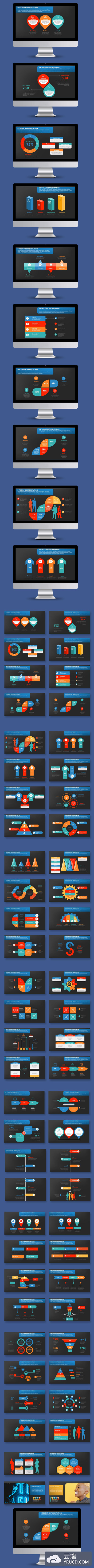 多用途信息图表PPT图表素材下载（PPTX）