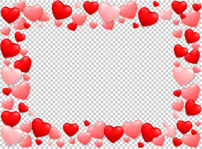 粉色红色爱心装饰灰白格子背景