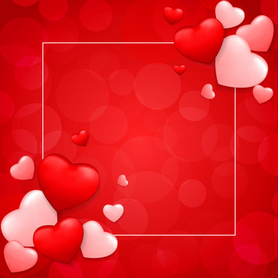 爱心装饰情人节框架背景素材