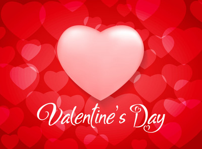 梦幻情人节爱心背景