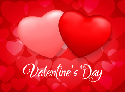 情人节红色爱心装饰背景