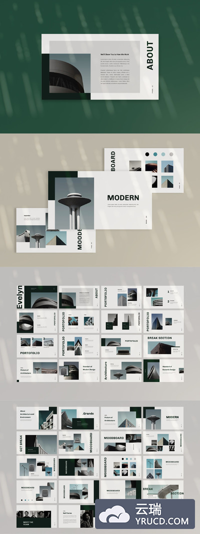 极简主义风格的时尚PPT模板下载（PPTX）