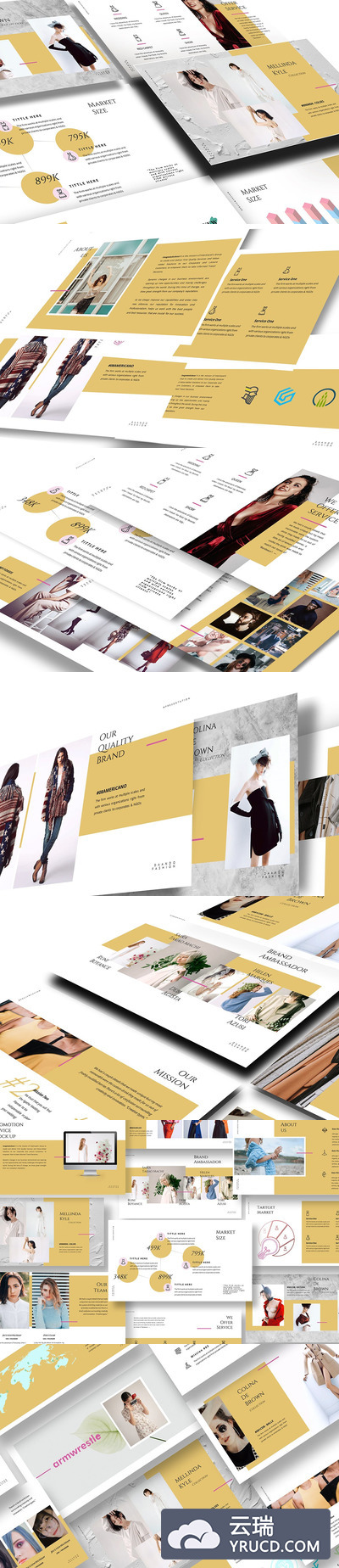 眼前一亮的时尚电商PPT模板下载（PPTX）