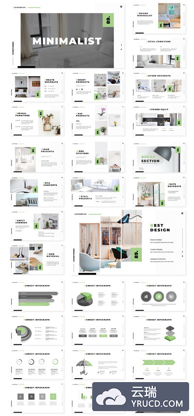 极简主义时尚PPT模板下载（JPG）