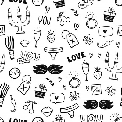 传统浪漫情人节符号素材