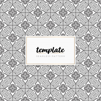 几何曼陀罗花纹背景