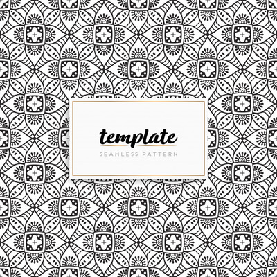 曼陀罗几何花纹背景