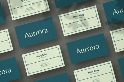 时尚复古的商业名片模板（PSD）