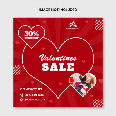 情人节销售广告海报模板