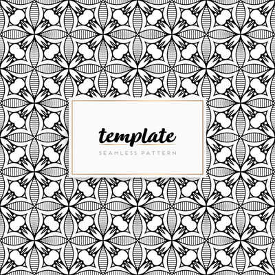 几何无缝花卉图案背景