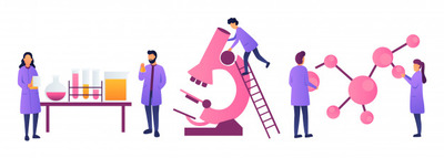 医疗化学工程网站插画