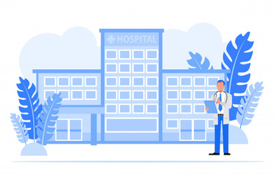 健康医疗网站概念插画