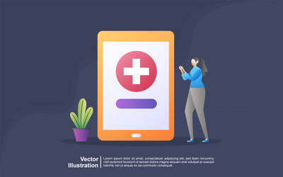 在线医疗网站插画