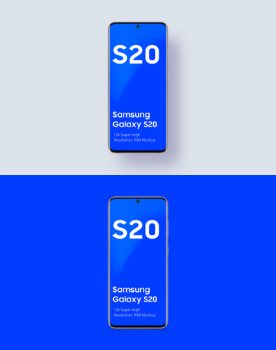 Samsung Galaxy S20 安卓手机样机下载 (PSD)